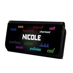 Geldbörse mit Namen Nicole - Design Positive Eigenschaften - Brieftasche, Geldbeutel, Portemonnaie, personalisiert für Damen und Herren von digital print