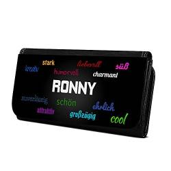 Geldbörse mit Namen Ronny - Design Positive Eigenschaften - Brieftasche, Geldbeutel, Portemonnaie, personalisiert für Damen und Herren von digital print