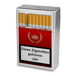 Zigarettenbox mit Namen Jan - Personalisierte Hülle mit Design Zigarettenbox - Zigarettenetui, Zigarettenschachtel, Kunststoffbox von digital print
