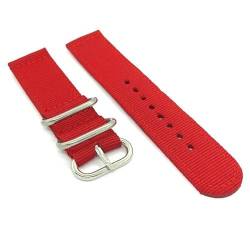 diloy Nylon-Uhrenarmband kompatibel mit Oppo Watch 4 Pro. Modell 302/22mm Rot 22mm von diloy