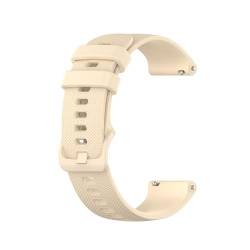 diloy Silikonarmband kompatibel mit Garmin Venu2, Venu3, Forerunner 255 (Music), 265, 745 Schnellverschluss. 22mm BR42 Creme 22mm von diloy