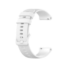 diloy Silikonarmband kompatibel mit Samsung Galaxy Watch 46mm - Watch 3 45mm Schnellverschluss. 22mm BR42 Weiß 22mm von diloy