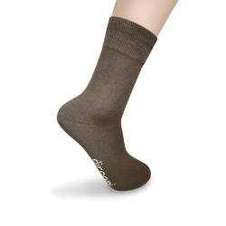 dirconi - 6 Paar Premium Bambus Business Socken Herren 43-46 Braun Damen Unisex, extra Lang, atmungsaktiv, feuchtigkeitsregulierend, geruchshemmend, Strümpfe Anzugsocken von dirconi