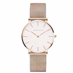 dirocoro Mode Damen Armbanduhren Analoge Uhr Einfach Und Leicht zu Lesen Classic Collection Damenuhr Quarzwerk Komfortgurt Elegante Uhr von dirocoro