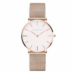 dirocoro Mode Damen Armbanduhren Analoge Uhr Einfach Und Leicht zu Lesen Classic Collection Damenuhr Quarzwerk Komfortgurt Elegante Uhr von dirocoro