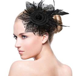 Fascinator Hair Accessories Head Band Women's Feather Flower Bridal Wedding Headpiece von discoball