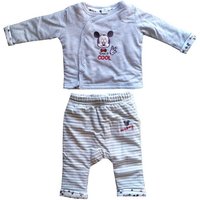 Disney Mickey Mouse Langarmshirt & Hose Disney Mickey Baby Kombination, Hose + Shirt wattiert, grau, Gr. 68-92 von disney mickey mouse