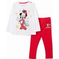 Disney Minnie Mouse T-Shirt & Sweatbermudas Mickey & Minnie Weihnachten Set Langarm + Hose Baby + Kleinkind (Set) von disney minnie mouse
