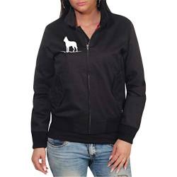 Damen Frauen Harrington Jacke Belgian Malinois LOGO dogs belgischer Schäferhund von dog like a boss