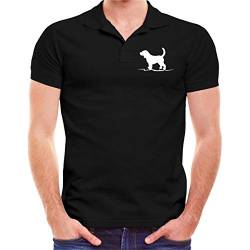 Männer und Herren Polo Shirt Beagle Beagles (mit Rückendruck) Größe S - 5XL von dog like a boss