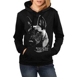 dog like a boss Frauen und Damen Kapuzenpullover Malinois - Du hast einen Hund Spruch Größe S - XXL von dog like a boss