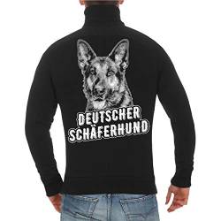 dog like a boss Männer und Herren Sweatjacke Deutscher Schäferhund Porträt (mit Rückendruck) Größe M - 8XL von dog like a boss