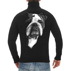 dog like a boss Männer und Herren Sweatjacke Englische Bulldogge (mit Rückendruck) Größe S - 10XL von dog like a boss