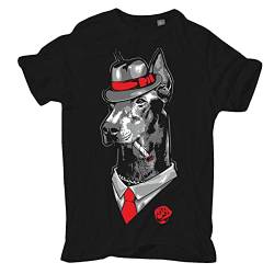 dog like a boss Übergrößen Herren Tshirt Dobermann Mafia Größe 3XL - 8XL von dog like a boss