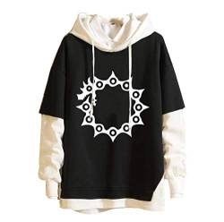 domorebest The Seven Deadly Sins Meliodas Hoodie Dragon's Sin of Wrath Pullover Hoodie Unisex Fake Zweiteilige Näh-Sweatshirts von domorebest