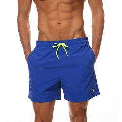 donhobo Badeshorts für Herren Schnelltrocknend Schwimmhose Badehose Jungen Beachshorts Boardshorts Strand Shorts Freizeit Sport Kurz Hose (Dunkelblau, L) von donhobo