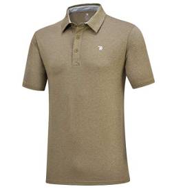 donhobo Herren Poloshirts Einfarbig Basic Kurzarm Polohemd T-Shirt Schnelltrocknend Golf Polo Shirt (Armeegrün, S) von donhobo