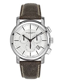 Abeler und Söhne Herren Chronograph Quarz Smart Watch Armbanduhr mit Leder Armband 2685 von doodle