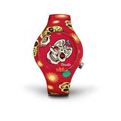 Doodle Armbanduhr Totenkopf DOCA001Calaveras Mood mit Silikonarmband von doodle