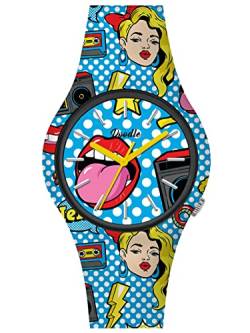 Doodle Watch Damenuhr Graphics Mood Pop Art mit Silikonband 35 MM DO35021 von doodle