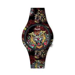 Doodle Watch Herrenuhr Street Fighter Mood Tattoouhr Tiger Schwarz DO42003 von doodle