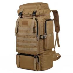 doorslay Wanderrucksack Herren Damen, Große Reiserucksack, Wasserdichter Rucksack, Camping Rucksack, Canvas Trekkingrucksack für Wandern Jagd, Trekking und Camping von doorslay