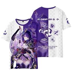 Unisex Anime Spiel Genshin Impact Cosplay T-Shirt Shorts Set Pullover Hu Tao Print Rundkragen Top und Shorts 2 Stück von doyouwantmore