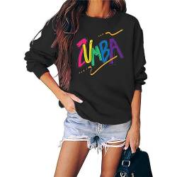 doyouwantmore Damen Mode Zumba Print Sweatshirts Casual Pullover Langarm Tops Frauen Rundhals-Sweatshirts Pullover von doyouwantmore