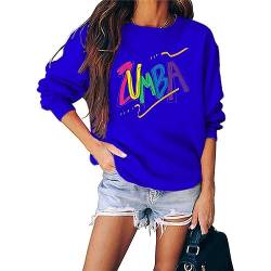 doyouwantmore Damen Mode Zumba Print Sweatshirts Casual Pullover Langarm Tops Frauen Rundhals-Sweatshirts Pullover von doyouwantmore