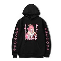 doyouwantmore Genshin Impact Hoodie Anime Yae Miko Cosplay Kostüm Casual Printed Langarm Kapuzenpulli Pullover Jacke für Frauen Männer, L von doyouwantmore