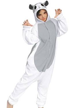 dressfan Tier Cosplay Kostüm Hamster Pyjamas Erwachsene Mädchen (XL, Grau) von dressfan