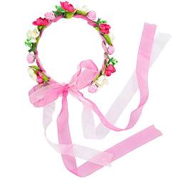 dressforfun 302789 Blumen Stirnband Haarband Blumenkranz, größenverstellbar, für Hochzeit oder Trachten Party von dressforfun