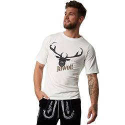 dressforfun 900634 Männer Trachten Shirt Jawoi, T-Shirt mit originellem Hirsch Aufdruck - Diverse Größen - (L | Nr. 302877) von dressforfun