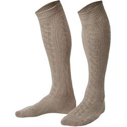 dressforfun 900643 Unisex Kniestrümpfe Beige, Lange, Einfarbige Trachtensocken -diverse Größen (39-42| Nr. 303306) von dressforfun