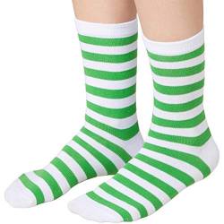 dressforfun 900859 Unisex Weihnachts Socken, atmungsaktiv, grün weiß gestreift - diverse Größen - (43-46 | Nr. 303517) von dressforfun