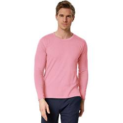 dressforfun 901001 Herren Longsleeve, Basic Langarmshirt, Rundhals, unifarben - Diverse Größen und Farben - (Rosa | XXL | Nr. 303239) von dressforfun