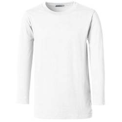 dressforfun 901001 Herren Longsleeve, Basic Langarmshirt, Rundhals, unifarben - Diverse Größen und Farben - (Weiß | L | Nr. 303207) von dressforfun