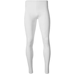 dressforfun 901004 Männer Leggins, Lange Herren Basic Hose, Baumwolle - Diverse Farben und Größen - (Weiß | S | Nr. 304090) von dressforfun