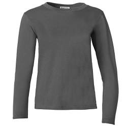 dressforfun 901005 Damen Basic Longsleeve Langarmshirt, Baumwolle, Rundhalsausschnitt - Diverse Farben und Größen - (Grau | L | Nr. 304172) von dressforfun