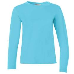 dressforfun 901005 Damen Basic Longsleeve Langarmshirt, Baumwolle, Rundhalsausschnitt - Diverse Farben und Größen - (Hellblau | M | Nr. 304146) von dressforfun