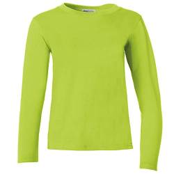 dressforfun 901005 Damen Basic Longsleeve Langarmshirt, Baumwolle, Rundhalsausschnitt - Diverse Farben und Größen - (Hellgrün | L | Nr. 304177) von dressforfun