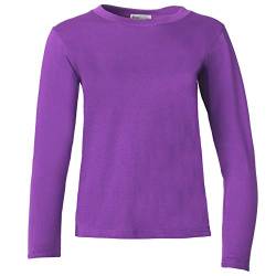 dressforfun 901005 Damen Basic Longsleeve Langarmshirt, Baumwolle, Rundhalsausschnitt - Diverse Farben und Größen - (Lila | XL | Nr. 304143) von dressforfun