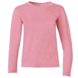 dressforfun 901005 Damen Basic Longsleeve Langarmshirt, Baumwolle, Rundhalsausschnitt - Diverse Farben und Größen - (Pink | M | Nr. 304136) von dressforfun