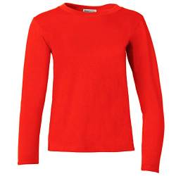 dressforfun 901005 Damen Basic Longsleeve Langarmshirt, Baumwolle, Rundhalsausschnitt - Diverse Farben und Größen - (Rot | XL | Nr. 304123) von dressforfun