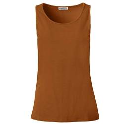 dressforfun 901024 Damen Basic Top, Tank Top Trägertop, Baumwolle - Diverse Farben und Größen - (Braun | S | Nr. 304540) von dressforfun