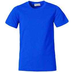 dressforfun 901032 Kinder T-Shirt, Basic Shirt mit Rundhalsausschnitt, Baumwolle - Diverse Farben und Größen - (Blau | 152 | Nr. 304369) von dressforfun