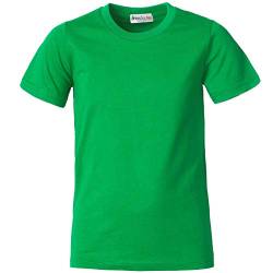 dressforfun 901032 Kinder T-Shirt, Basic Shirt mit Rundhalsausschnitt, Baumwolle - Diverse Farben und Größen - (Grün | 116 | Nr. 304396) von dressforfun