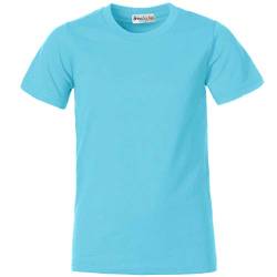 dressforfun 901032 Kinder T-Shirt, Basic Shirt mit Rundhalsausschnitt, Baumwolle - Diverse Farben und Größen - (Hellblau | 152 | Nr. 304364) von dressforfun