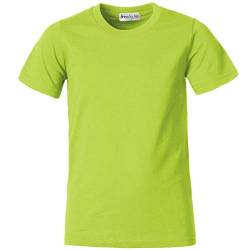 dressforfun 901032 Kinder T-Shirt, Basic Shirt mit Rundhalsausschnitt, Baumwolle - Diverse Farben und Größen - (Hellgrün | 116 | Nr. 304391) von dressforfun