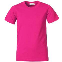 dressforfun 901032 Kinder T-Shirt, Basic Shirt mit Rundhalsausschnitt, Baumwolle - Diverse Farben und Größen - (Pink | 152 | Nr. 304354) von dressforfun